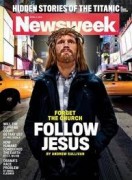 Jesus Cristo moderno estampa capa de revista com artigo polêmico sobre o cristianismo