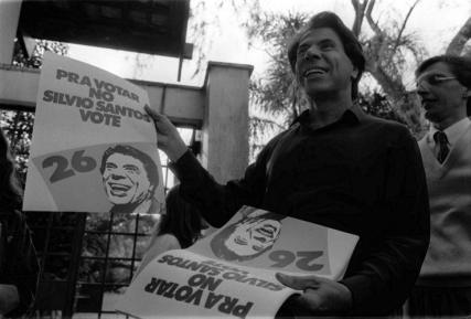 Silvio Santos em 1989, antes de desistir de ser candidato a presidente