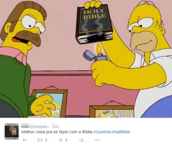 Internauta incentiva queima da Bíblia com a hashtag #QueimaUmaBliblia