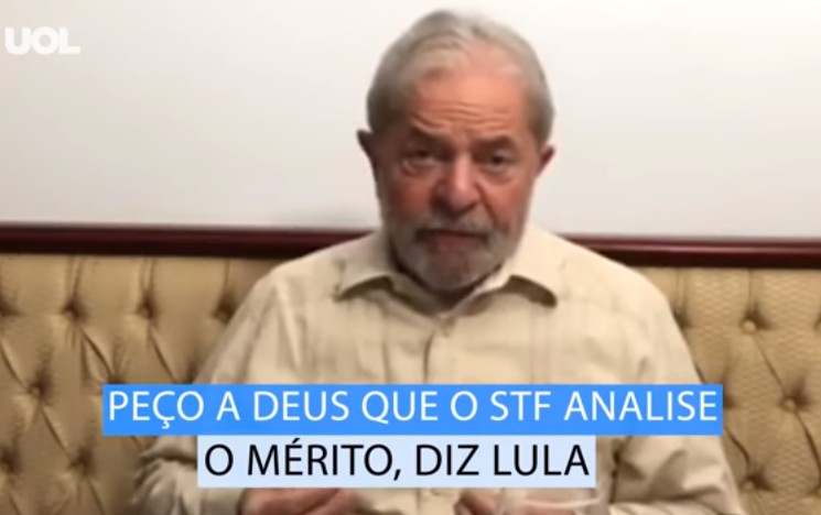 Lula diz 'pedir a Deus' que STF interfira no processo em que foi condenado por corrupção