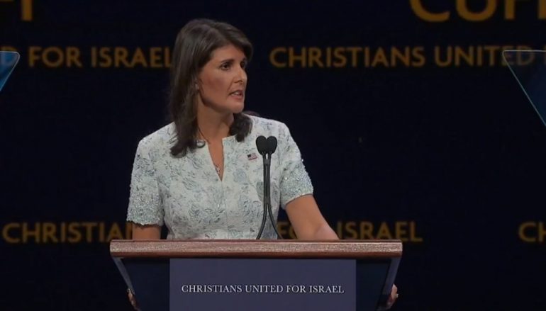 ONU é o epicentro da perseguição a Israel, diz evangélica embaixadora dos EUA na entidade