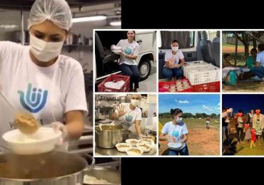 Michelle Bolsonaro é vista entregando marmitas para necessitados