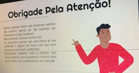 Escola ensina “pronomes neutros” a alunos; Linguistas reprovam neologismo