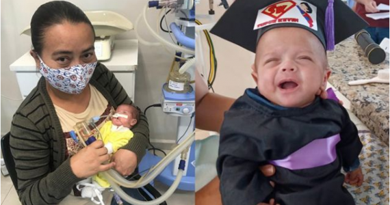 Desenganado, bebê que nasceu com 620 gramas tem alta do hospital