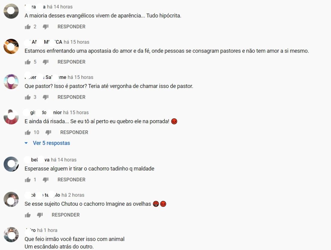 Acusado de chutar cachorro em live, pastor é criticado nas redes sociais