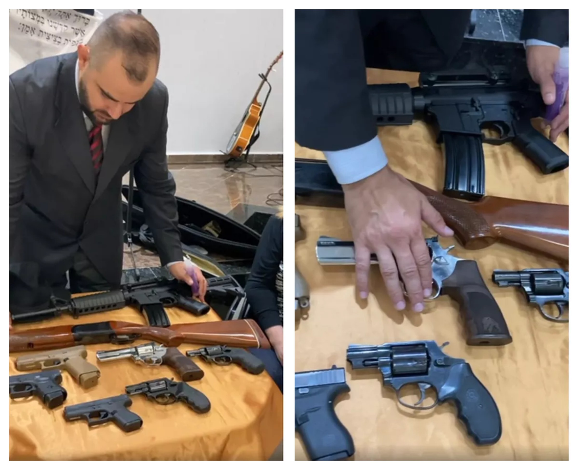 Pastor faz unção de armas da coleção de delegado: 'Energias positivas