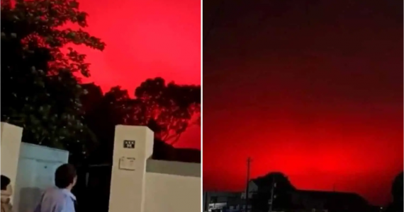 Sinal apocalíptico? Céu vermelho-sangue na China aterroriza a população
