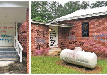 Abortistas furiosos vandalizam templo de pequena Igreja Batista em zona rural