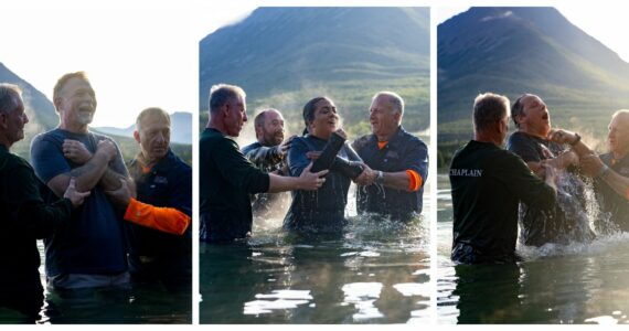 Missionários batizam 10 novos convertidos em lago de águas geladas do Alasca