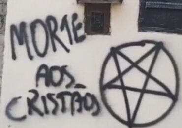 Satanistas fazem 2° ataque a igrejas em Fortaleza com pichações e gatos mortos