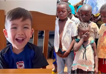 'Não tinham comidinha', diz menino que juntou moedas para crianças na África