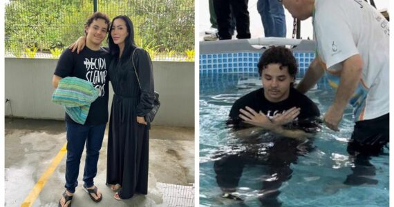 Alexander, filho de Ronaldo Fenômeno, é batizado nas águas na Comunidade da Zona Sul