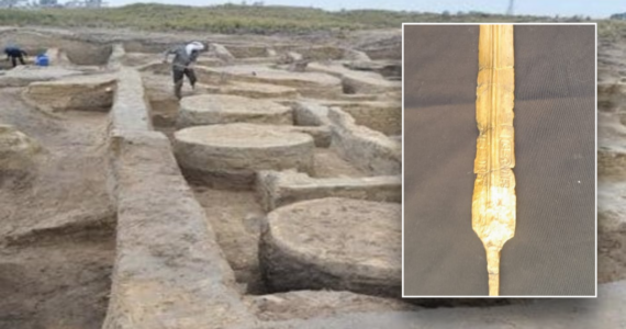 Arqueólogos encontram espada de 3.200 anos com símbolo de faraó da época de Moisés